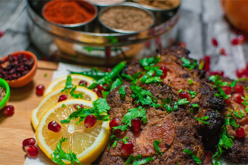 Peshawari chapli kabab at Pakistani restaurants in Ajman