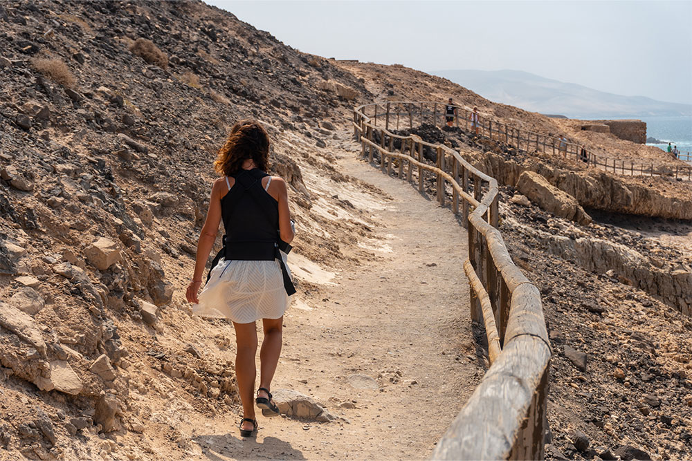 walking on a hiking track