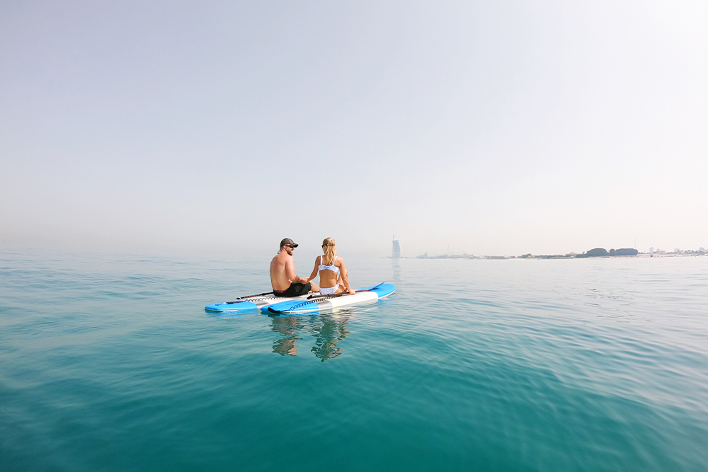 Paddleboarding on Beach 