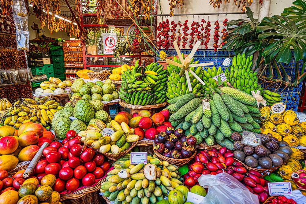 Fresh fruits in vegetable market ajman 