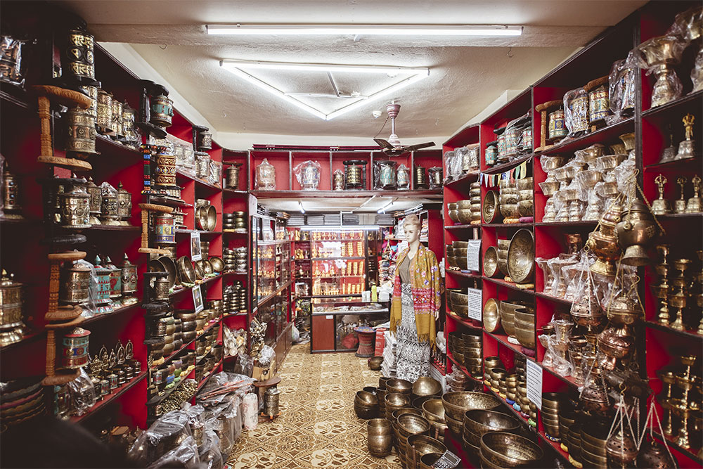 Inside of a store for antique items