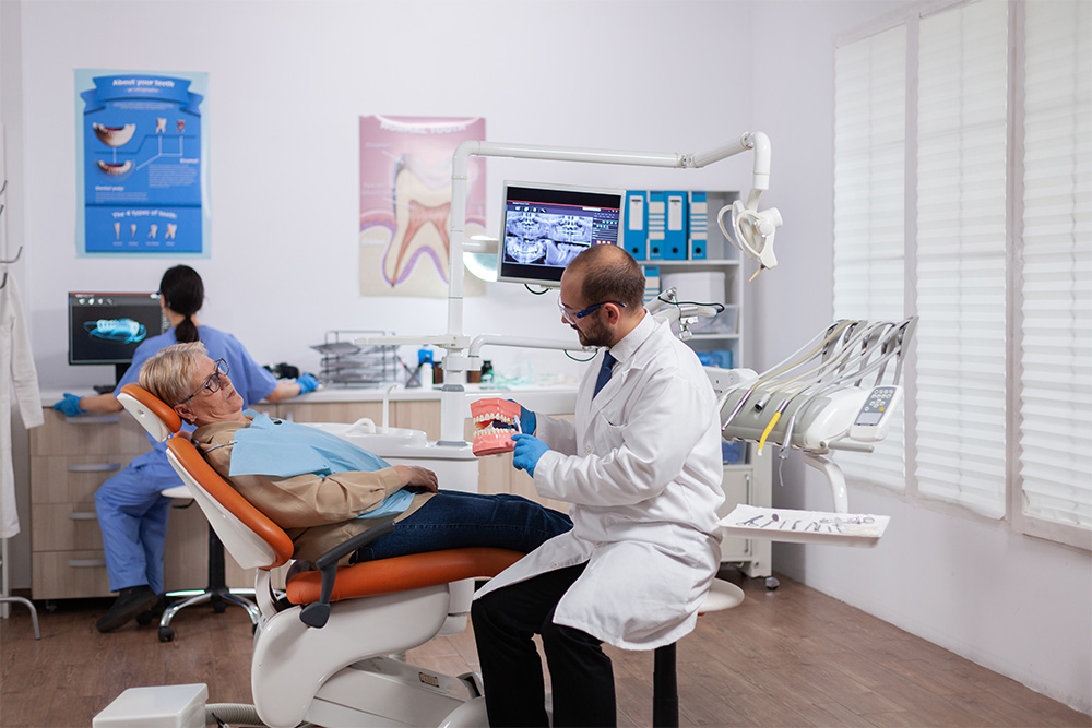 dentist in a clinic