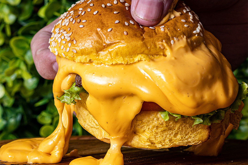 Double cheeseburger at one of the best burger restaurants in Dubai 