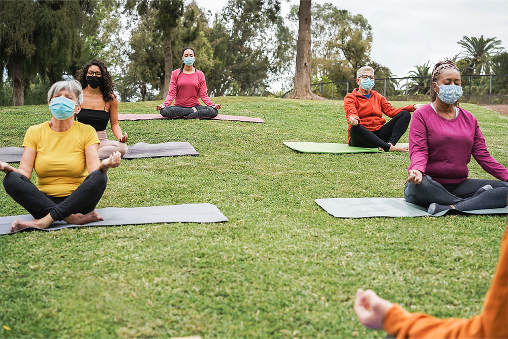 Outdoor yoga classes in abu dhabi