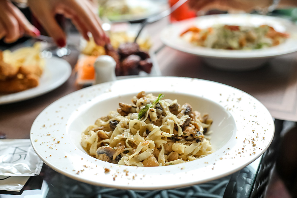 Food Served at an Italian restaurant in Sharjah