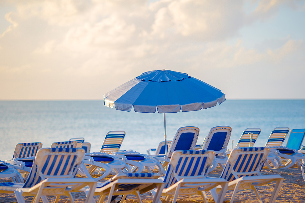 Seaside lounge area in Aqua Bounce Fujairah