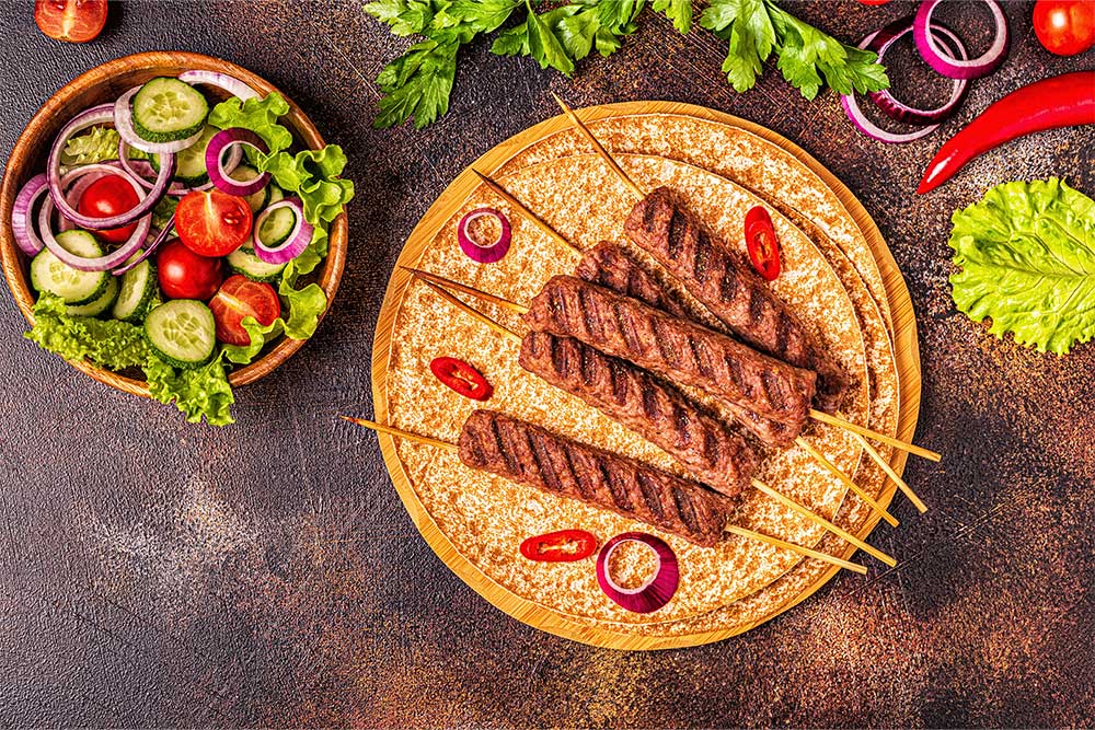 Traditional Middle Eastern Arabic Kebab 