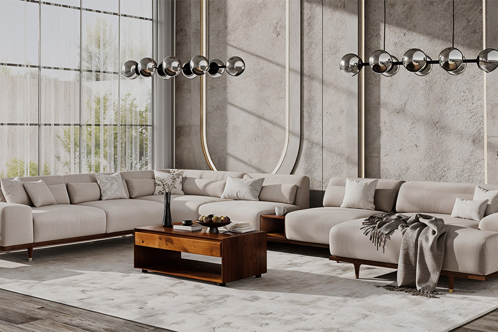 Living room furnishing at Pan Home Furniture Shop in Sharjah