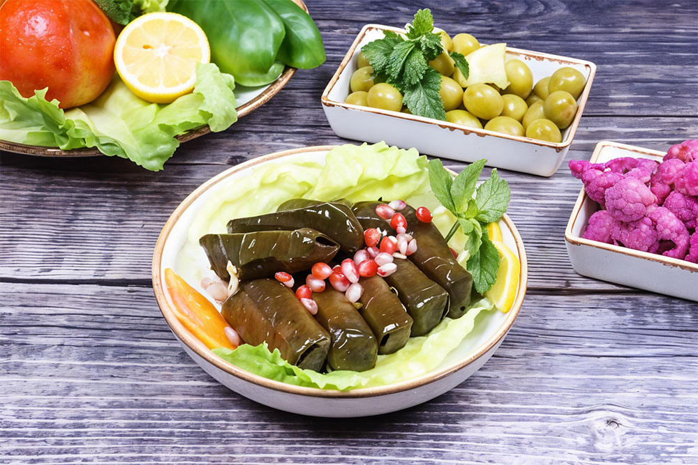 Ylang Grape Leaves served at Dyar Al Sham Restaurant and Sweet