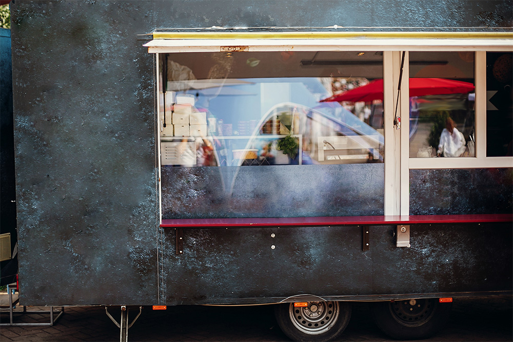 stylish food truck exterior 