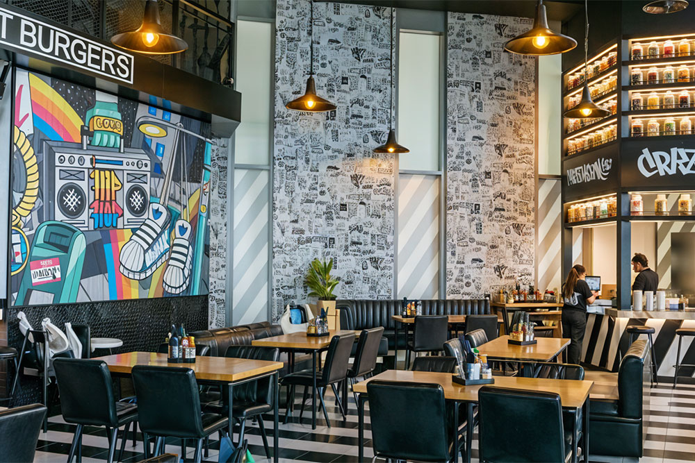 Interiors and Ambience of Black Tap Craft Burgers and Beers