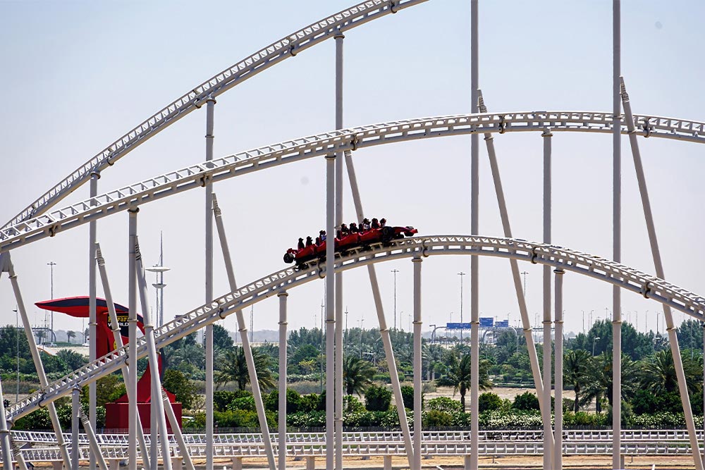 Rollercoaster in Dubai theme park