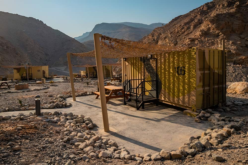 Bear Grylls camp in Jebel Jais