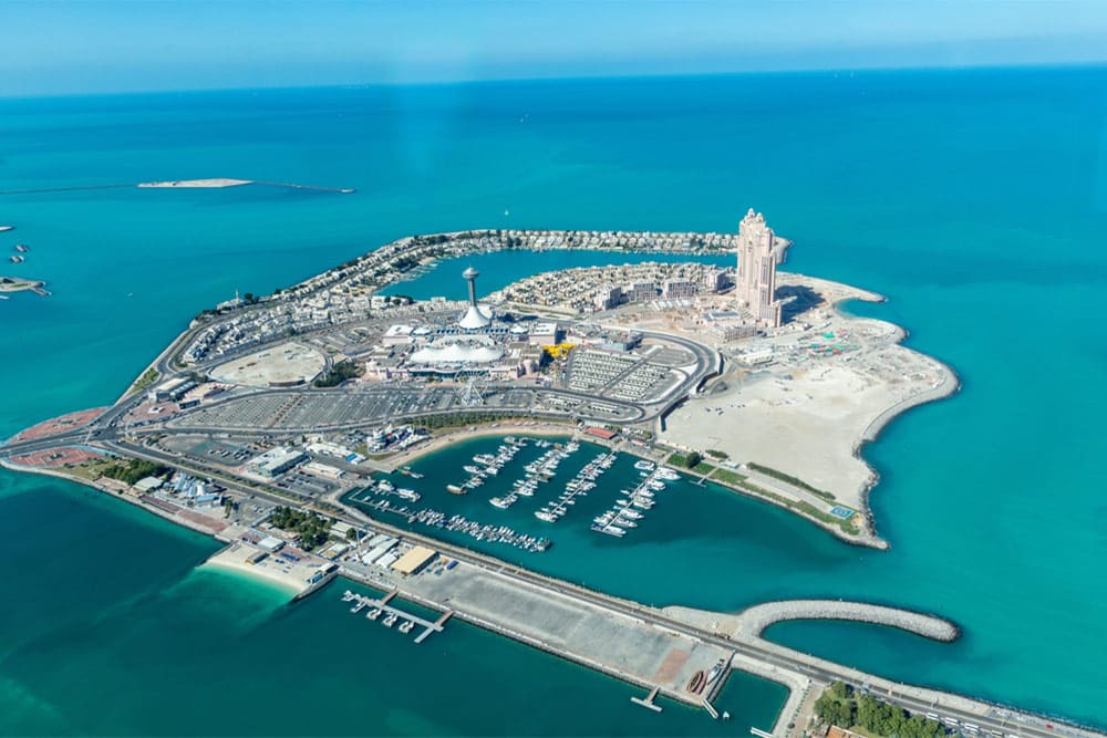 Aerial view of the Marina Village