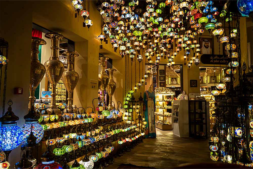 Light lamps in a shop during Ramadan