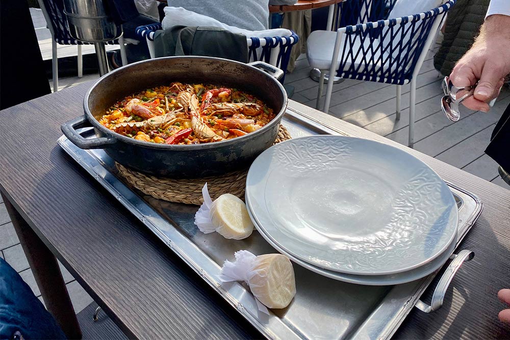 Traditional paella at Spanish restaurants in Dubai