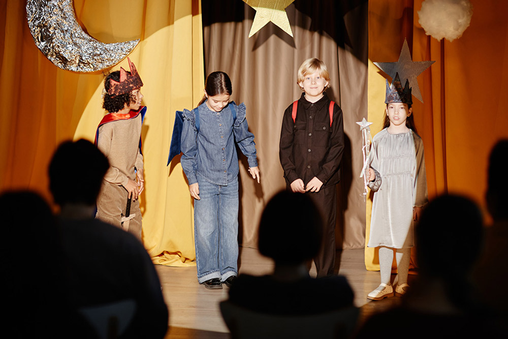 A children’s performance in amphitheatre 