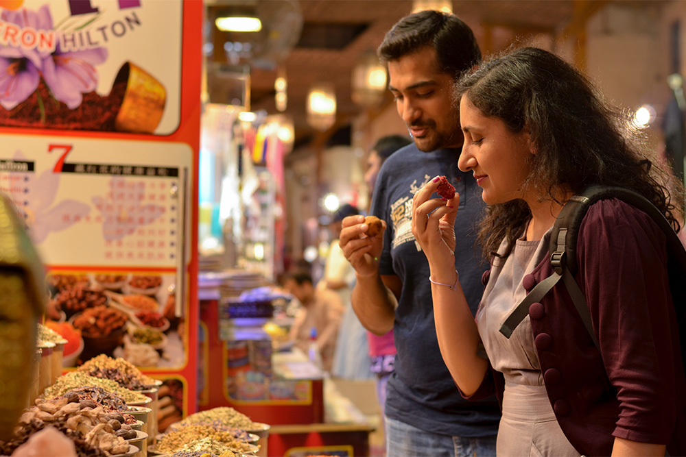 Tourists visiting Souq Ramadan