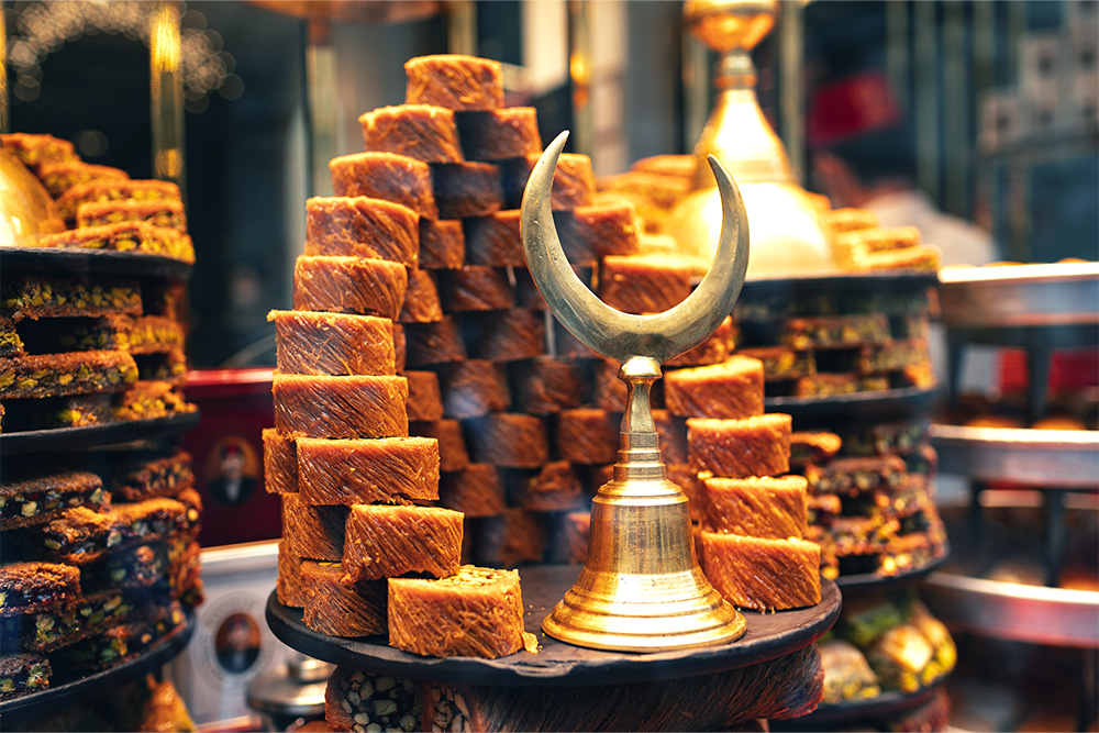 Sweets on a table on Hag Al Laila