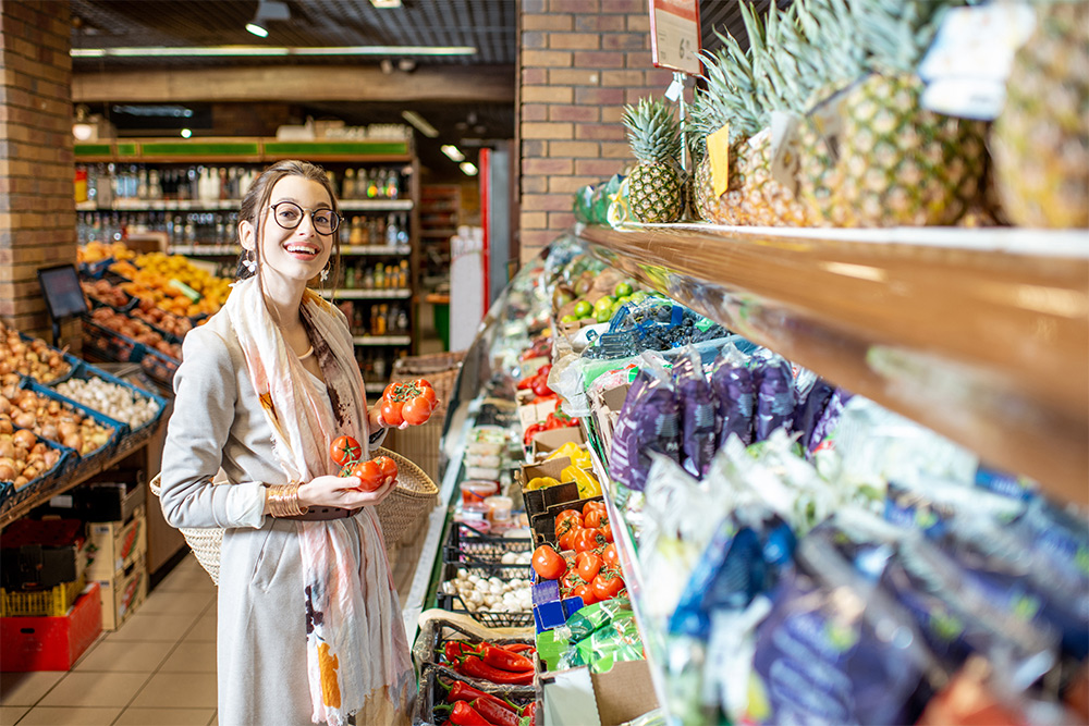 Fresh Produce in supermarket