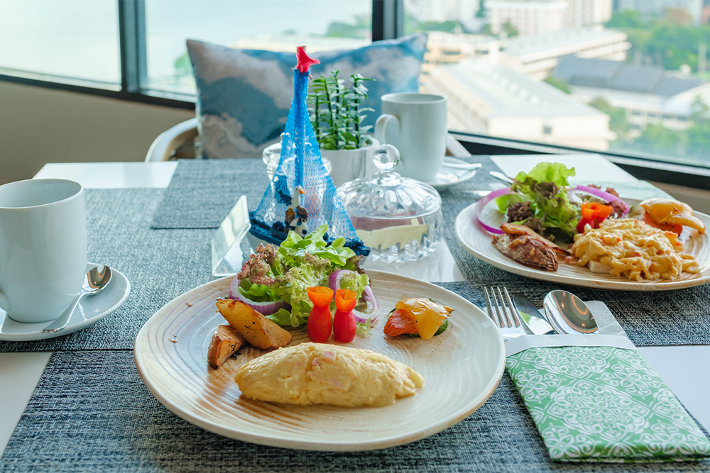 breakfast in a luxury hotel