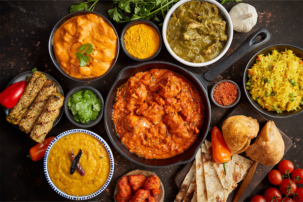 food serving in an Indian restaurant in JLT 