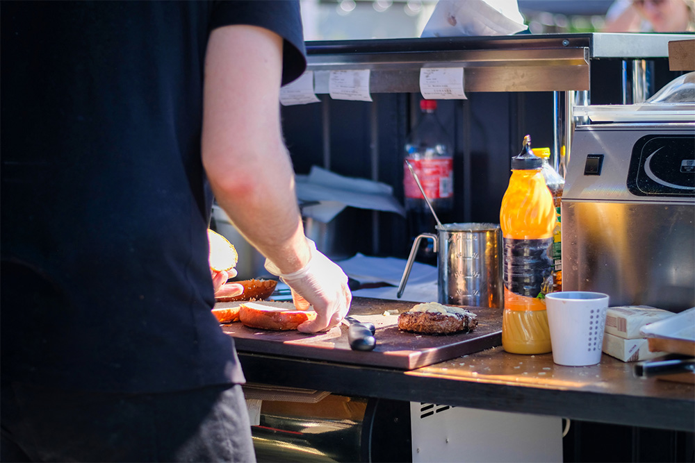 Food preparation at Marsa Boulevard