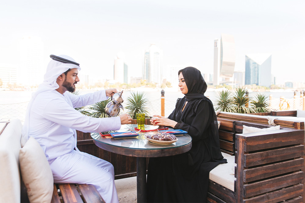 lunch at a Dubai restaurant with a view