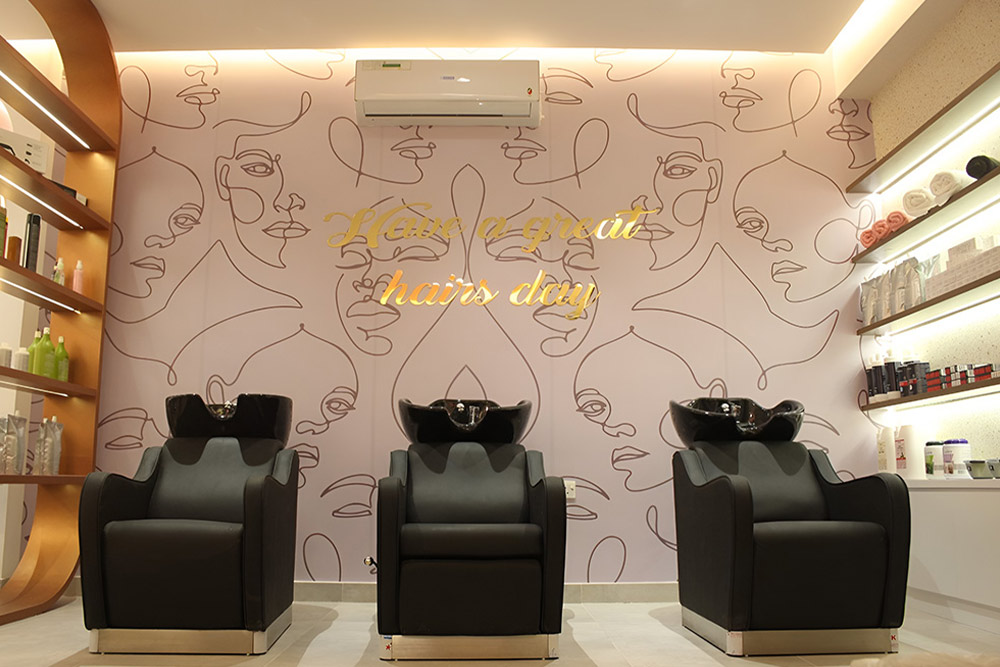 Cosy settings inside a ladies’ salon in Ajman 