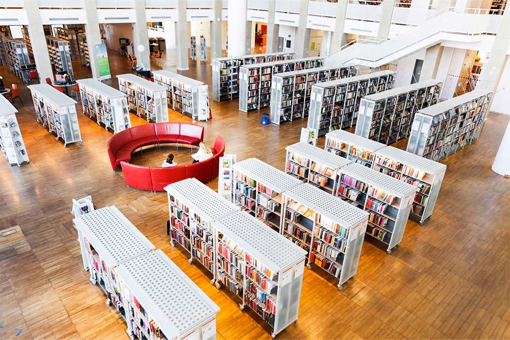 Library in The Flying Saucer