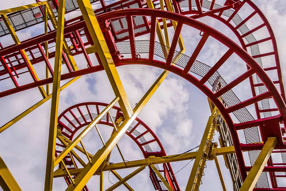 High roller coaster at Motiongate Dubai