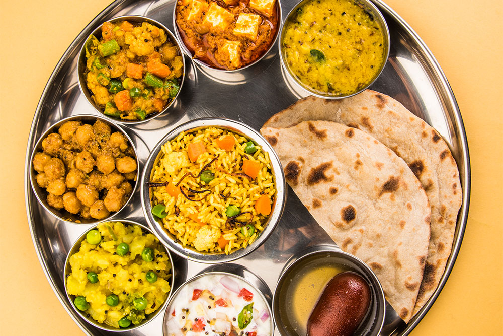 Indian veg food platter