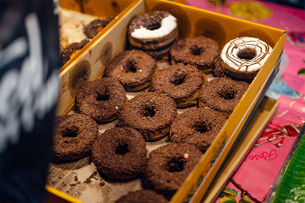 Chocolate doughnuts at Hala Chocolate Cafe