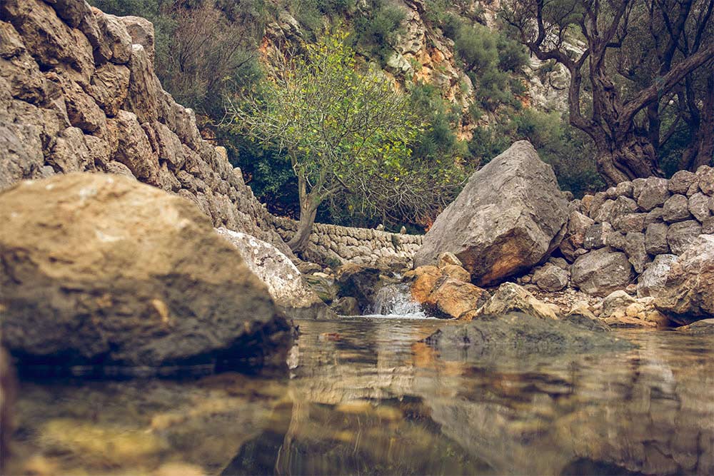 Exploring the rock formations 