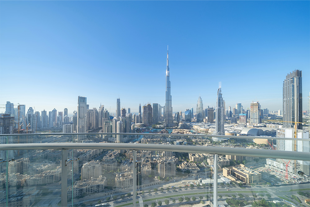 Burj Khalifa view from balcony