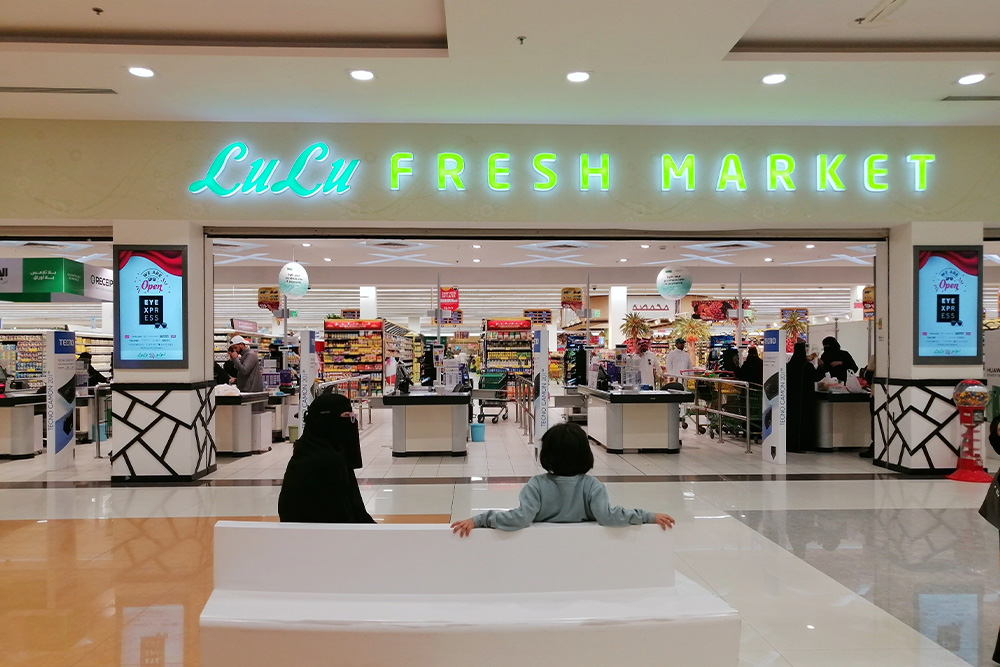 Shopping at a supermarket