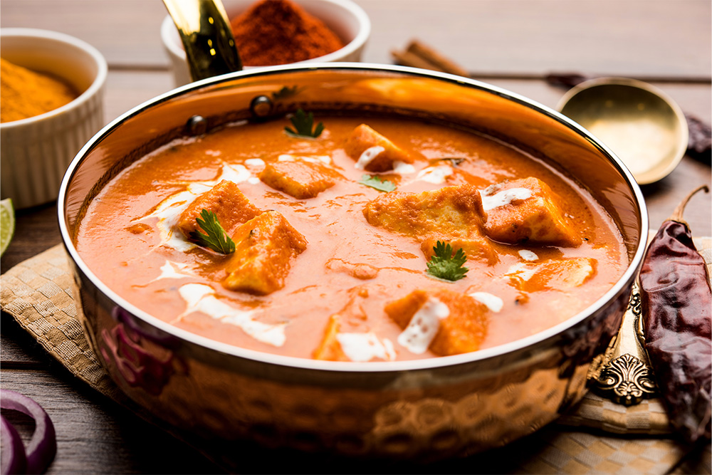 Paneer masala served at an Indian restaurant in Ajman