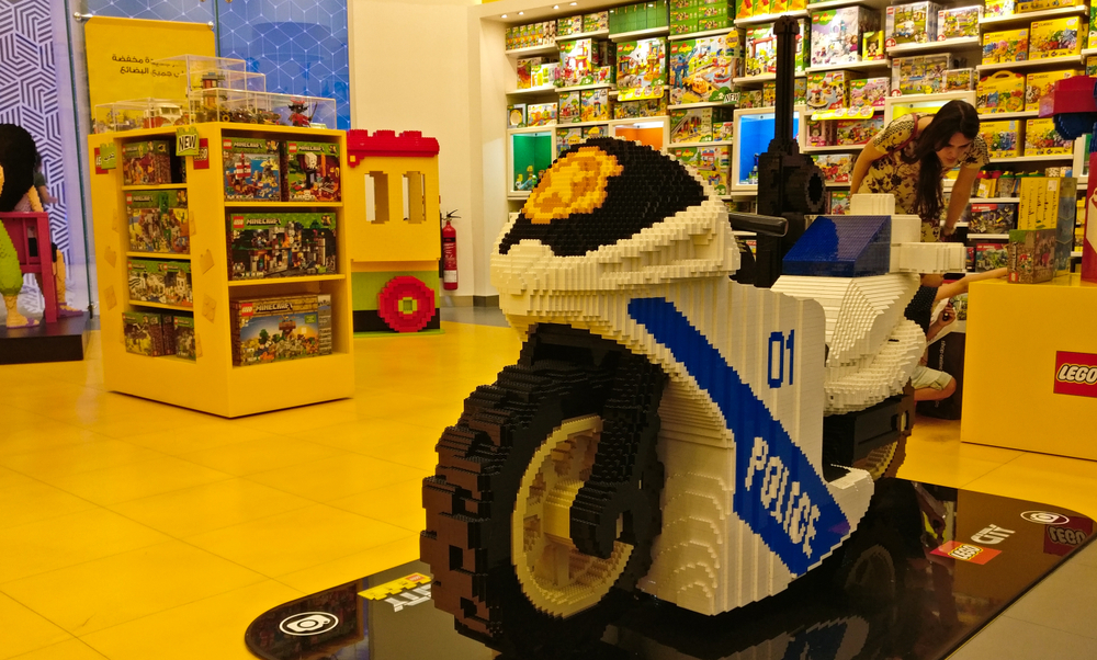 lego at the lego store in dubai