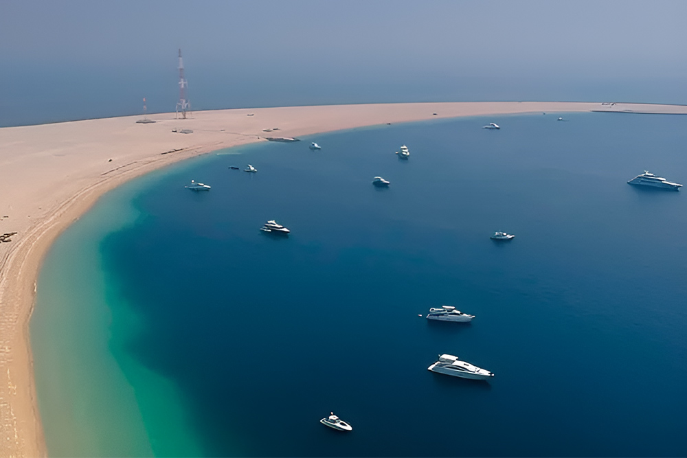 Moon shaped Island in Dubai