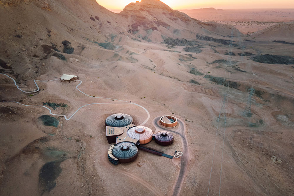 An aerial view of Buhais Geological Park Sharjah