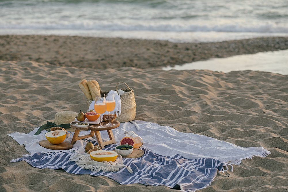 A picnic setup at Sidroh Beach 