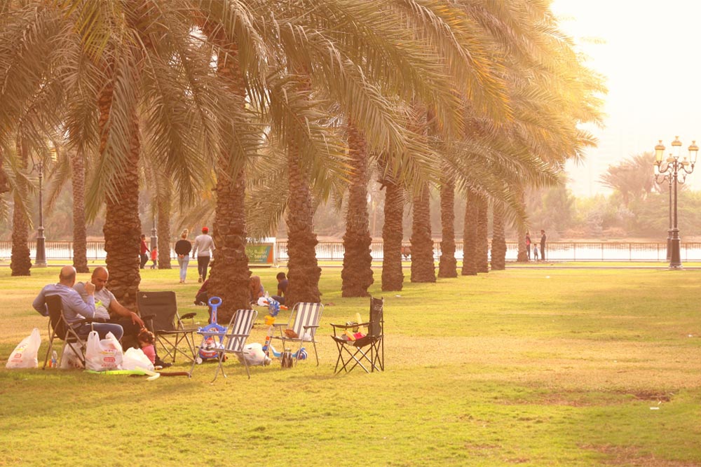 Picnic spot in Maysaloon Park Sharjah