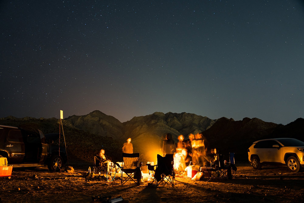 Hatta night sky with camp