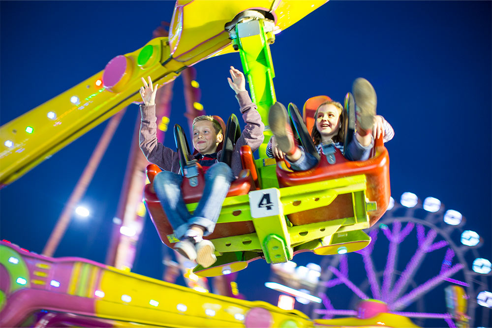 Carnival rides at Ajman Festival Land 