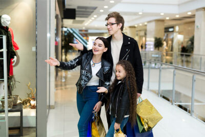 A family shopping at CityLife Mall Ajman