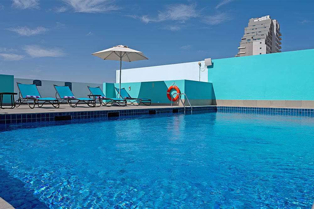 Swimming pool of Premier Inn Hotel