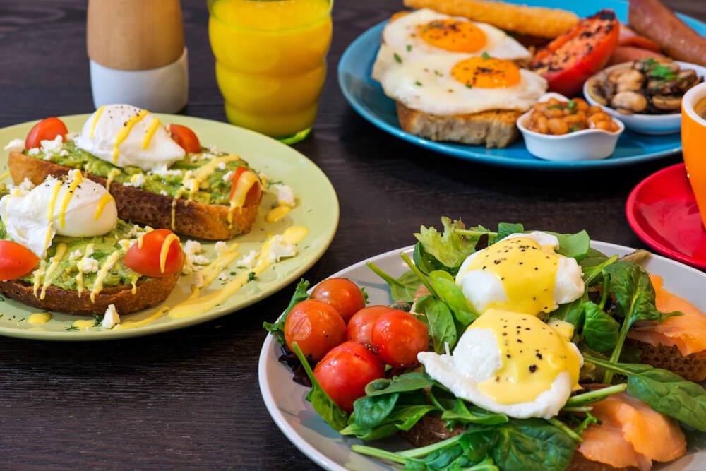 A selection of Australian breakfast plates 