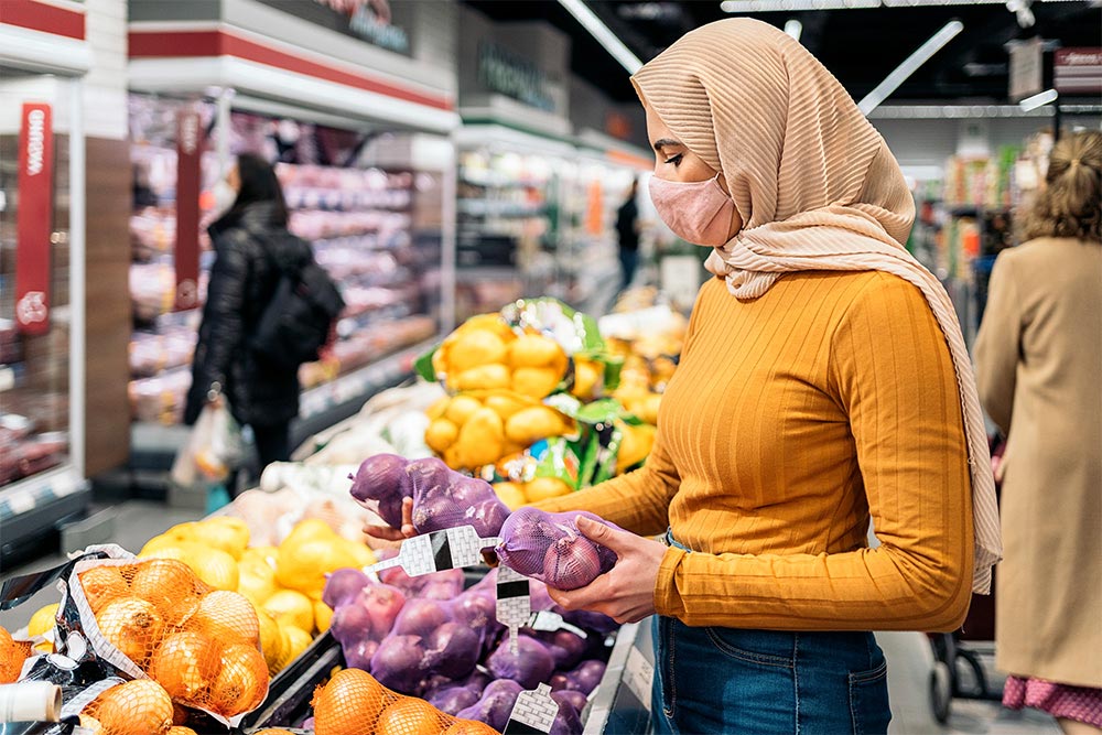 shopping in a supermarket 