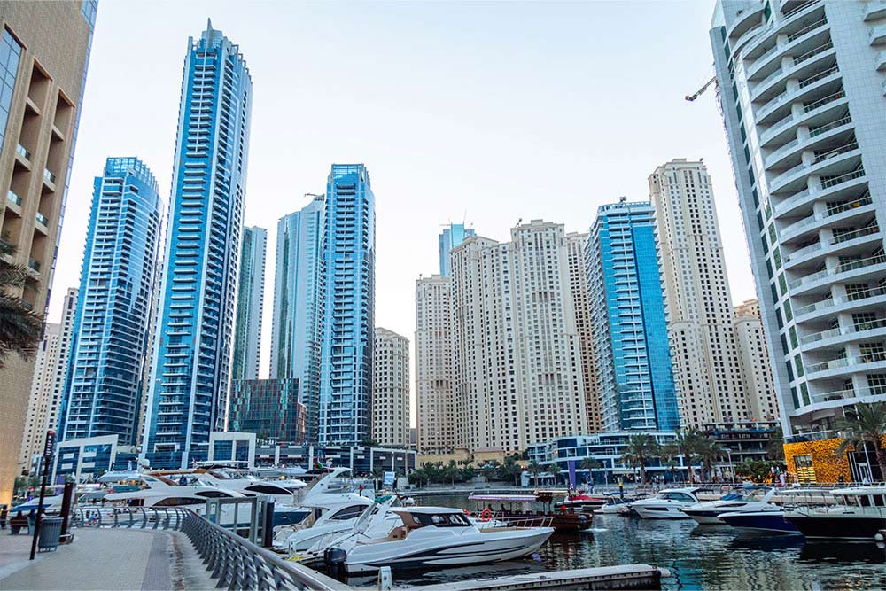 Dubai marina apartments.