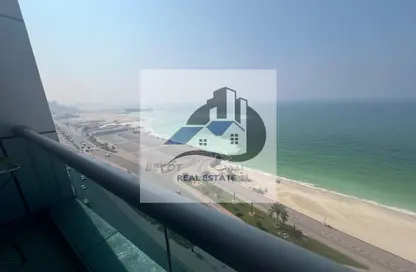 Apartment - 2 Bedrooms - 2 Bathrooms for rent in Corniche Tower - Ajman Corniche Road - Ajman